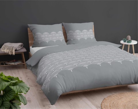 Pościel flanelowa 160x200 szara rozeta 4951 B Flanela 2024 Pościel flanelowa 160x200 szara rozeta 4951 B Flanela 2024