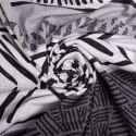 Pościel flanelowa 220x200 F-91 szara grafitowa ornamenty paski Matex Pościel flanelowa 220x200 F-91 szara grafitowa ornamenty paski Matex