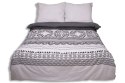 Pościel flanelowa 220x200 F-91 szara grafitowa ornamenty paski Matex Pościel flanelowa 220x200 F-91 szara grafitowa ornamenty paski Matex