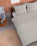 Pościel flanelowa 220x200 beżowa geometria 4941 B Flanela 2024 Pościel flanelowa 220x200 beżowa geometria 4941 B Flanela 2024