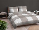 Pościel flanelowa 220x200 beżowa kratka 4944 B Flanela 2024 Pościel flanelowa 220x200 beżowa kratka 4944 B Flanela 2024