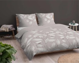 Pościel flanelowa 220x200 beżowa liście 4943 A Flanela 2024