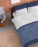 Pościel flanelowa 220x200 granatowa ornamenty 4950 A Flanela 2024 Pościel flanelowa 220x200 granatowa ornamenty 4950 A Flanela 2024