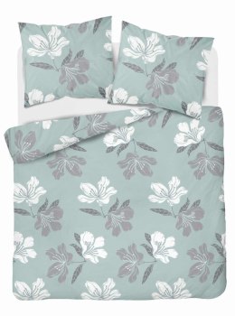Pościel flanelowa 220x200 miętowa kwiaty 4945 B Flanela 2024