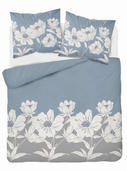 Pościel flanelowa 220x200 niebieska kwiaty 4948 A Flanela 2024