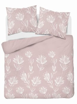 Pościel flanelowa 220x200 pudrowa kwiaty 4946 A Flanela 2024