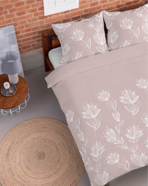 Pościel flanelowa 220x200 pudrowa kwiaty 4946 A Flanela 2024 Pościel flanelowa 220x200 pudrowa kwiaty 4946 A Flanela 2024