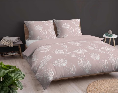 Pościel flanelowa 220x200 pudrowa kwiaty 4946 A Flanela 2024 Pościel flanelowa 220x200 pudrowa kwiaty 4946 A Flanela 2024