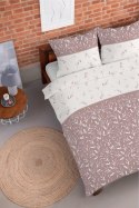 Pościel flanelowa 220x200 pudrowa różowa listki 4942 B Flanela 2024 Pościel flanelowa 220x200 pudrowa różowa listki 4942 B Flanela 2024