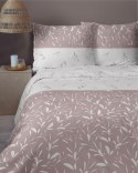Pościel flanelowa 220x200 pudrowa różowa listki 4942 B Flanela 2024 Pościel flanelowa 220x200 pudrowa różowa listki 4942 B Flanela 2024