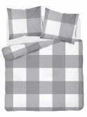Pościel flanelowa 220x200 szara kratka 4944 A Flanela 2024 Pościel flanelowa 220x200 szara kratka 4944 A Flanela 2024