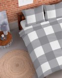Pościel flanelowa 220x200 szara kratka 4944 A Flanela 2024 Pościel flanelowa 220x200 szara kratka 4944 A Flanela 2024