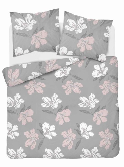 Pościel flanelowa 220x200 szara kwiaty 4945 A Flanela 2024 Pościel flanelowa 220x200 szara kwiaty 4945 A Flanela 2024