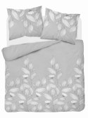 Pościel flanelowa 220x200 szara liście 4943 B Flanela 2024 Pościel flanelowa 220x200 szara liście 4943 B Flanela 2024