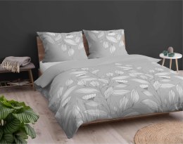 Pościel flanelowa 220x200 szara liście 4943 B Flanela 2024