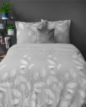 Pościel flanelowa 220x200 szara liście 4943 B Flanela 2024 Pościel flanelowa 220x200 szara liście 4943 B Flanela 2024