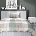 Pościel satynowa 140x200 biała zielona krata 5055A z jedną poszewką Home Satin 27 Pościel satynowa 140x200 biała zielona krata 5055A z jedną poszewką Home Satin 27