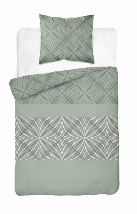 Pościel satynowa 140x200 miętowa szara ornamenty 4767C z jedną poszewką Home Satin 27 Pościel satynowa 140x200 miętowa szara ornamenty 4767C z jedną poszewką Home Satin 27