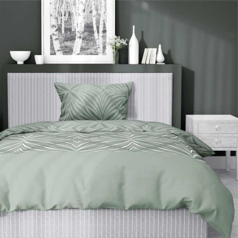 Pościel satynowa 140x200 miętowa szara ornamenty 4767C z jedną poszewką Home Satin 27 Pościel satynowa 140x200 miętowa szara ornamenty 4767C z jedną poszewką Home Satin 27
