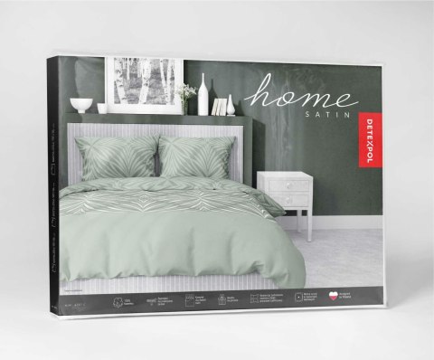 Pościel satynowa 140x200 miętowa szara ornamenty 4767C z jedną poszewką Home Satin 27 Pościel satynowa 140x200 miętowa szara ornamenty 4767C z jedną poszewką Home Satin 27