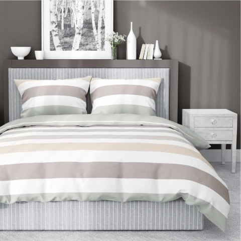 Pościel satynowa 160x200 biała kremowa szara pasy 5053A Home Satin 27 Pościel satynowa 160x200 biała kremowa szara pasy 5053A Home Satin 27