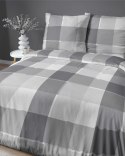 Pościel satynowa 220x200 biała szara krata 5055B Home Satin 27 Pościel satynowa 220x200 biała szara krata 5055B Home Satin 27