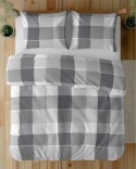 Pościel satynowa 220x200 biała szara krata 5055B Home Satin 27 Pościel satynowa 220x200 biała szara krata 5055B Home Satin 27