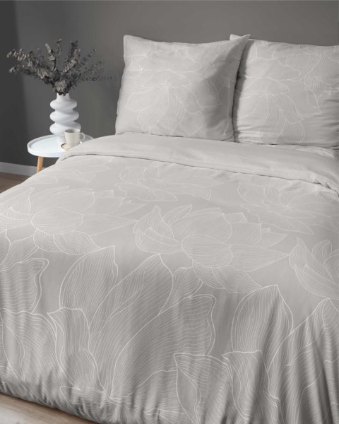Pościel satynowa 220x200 szara biała kwiaty 5059A Home Satin 27 Pościel satynowa 220x200 szara biała kwiaty 5059A Home Satin 27