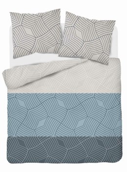 Pościel satynowa 220x200 szara niebieska beżowa ornamenty 5058B Home Satin 27