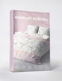 Pościel z mikrofibry 220x200 różowa biała pasy 5168 A 30 Light Pościel z mikrofibry 220x200 różowa biała pasy 5168 A 30 Light