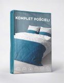 Pościel z mikrofibry 220x200 szara turkusowa ciemna pasy 5166 A 30 Light Pościel z mikrofibry 220x200 szara turkusowa ciemna pasy 5166 A 30 Light