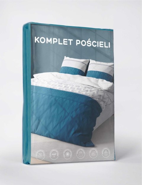 Pościel z mikrofibry 220x200 szara turkusowa ciemna pasy 5166 A 30 Light Pościel z mikrofibry 220x200 szara turkusowa ciemna pasy 5166 A 30 Light