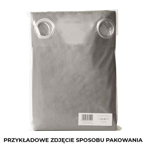 VELVI Zasłona gotowa na przelotkach, szerokość 140 x wysokość 260cm, kolor 006 ciemny szary; antracytowy VELVI0/ZGP/006/140260/1 VELVI Zasłona gotowa na przelotkach, szerokość 140 x wysokość 260cm, kolor 006 ciemny szary; antracytowy VELVI0/ZGP/006/140260/1