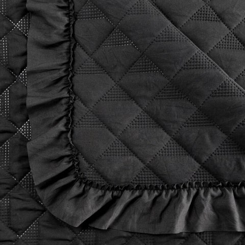 Narzuta Vanesa 170x210 czarna z falbanką Eurofirany Narzuta Vanesa 170x210 czarna z falbanką Eurofirany
