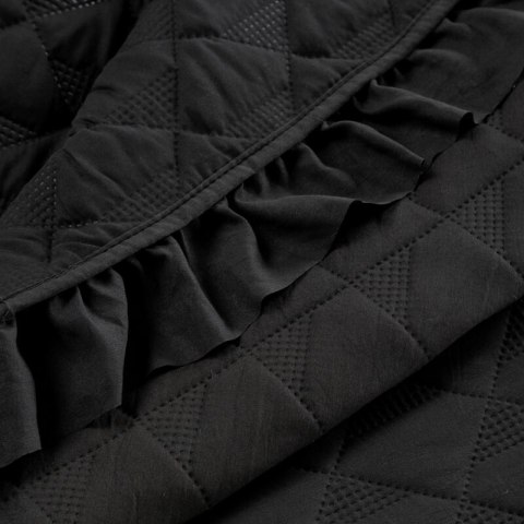 Narzuta Vanesa 170x210 czarna z falbanką Eurofirany Narzuta Vanesa 170x210 czarna z falbanką Eurofirany