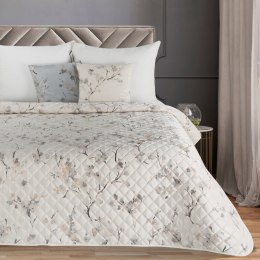 Narzuta dekoracyjna 200x220 Blink 5 kremowa welurowa kwiaty Eurofirany