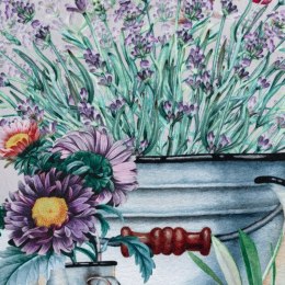 Obrus Summer 1 140x220 szary fioletowy Wrzos Eurofirany