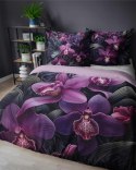 Pościel bawełniana 160x200 5128A fioletowa ciemna różowa kwiaty liście Holland Home 33 Pościel bawełniana 160x200 5128A fioletowa ciemna różowa kwiaty liście Holland Home 33