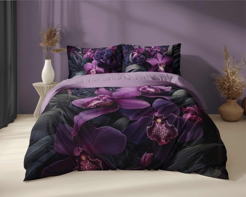 Pościel bawełniana 160x200 5128A fioletowa ciemna różowa kwiaty liście Holland Home 33 Pościel bawełniana 160x200 5128A fioletowa ciemna różowa kwiaty liście Holland Home 33