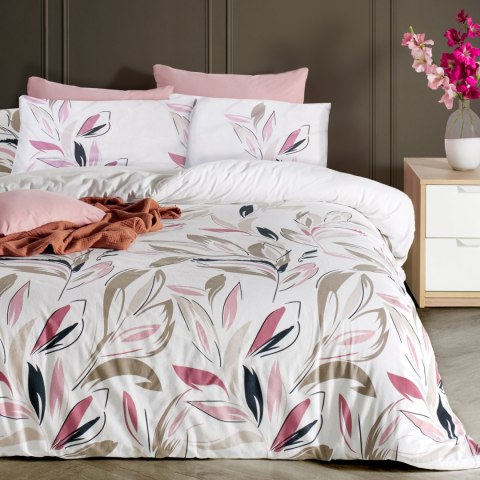 Pościel bawełniana 200x220 Dalia biała różowa beżowa Cottonlove Exclusive Pościel bawełniana 200x220 Dalia biała różowa beżowa Cottonlove Exclusive