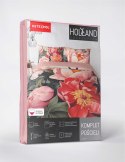 Pościel bawełniana 220x200 5130A różowa zielona kwiaty liście Holland Home 33 Pościel bawełniana 220x200 5130A różowa zielona kwiaty liście Holland Home 33