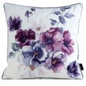 Poszewka dekoracyjna 45x45 Velvet 123 kremowa niebieska ze wzorem kwiatowym welurowa Eurofirany Poszewka dekoracyjna 45x45 Velvet 123 kremowa niebieska ze wzorem kwiatowym welurowa Eurofirany