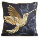 Poszewka dekoracyjna 45x45 Velvet 135 czarna złota ptak welurowa Eurofirany Poszewka dekoracyjna 45x45 Velvet 135 czarna złota ptak welurowa Eurofirany