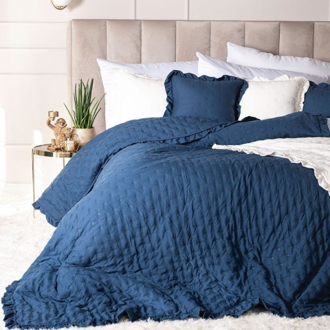 WERONA Narzuta dekoracyjna z falbaną, 170x210cm, kolor 002 niebieski WERONA/NAP/002/170210/1 WERONA Narzuta dekoracyjna z falbaną, 170x210cm, kolor 002 niebieski WERONA/NAP/002/170210/1