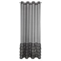 Firana 140x250 Carli czarna z falbanami gotowa na przelotkach Eurofirany Firana 140x250 Carli czarna z falbanami gotowa na przelotkach Eurofirany