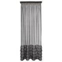 Firana 140x250 Carli czarna z falbanami gotowa na taśmie Eurofirany Firana 140x250 Carli czarna z falbanami gotowa na taśmie Eurofirany