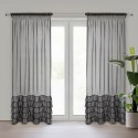 Firana 140x250 Carli czarna z falbanami gotowa na taśmie Eurofirany Firana 140x250 Carli czarna z falbanami gotowa na taśmie Eurofirany