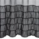 Firana 140x250 Carli czarna z falbanami gotowa na taśmie Eurofirany Firana 140x250 Carli czarna z falbanami gotowa na taśmie Eurofirany