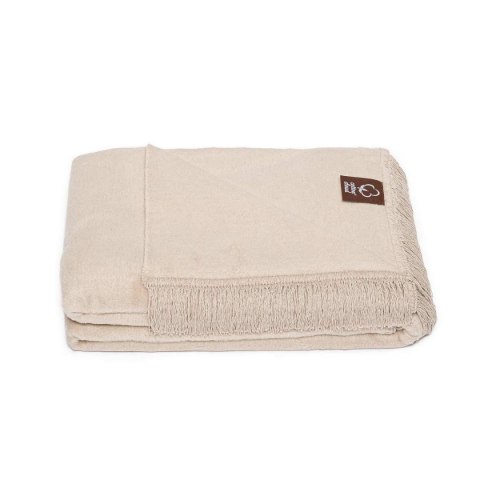 Koc bawełniany akrylowy 150x200 0293/10 taupe beżowy narzuta pled Koc bawełniany akrylowy 150x200 0293/10 taupe beżowy narzuta pled