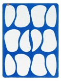 Koc bawełniany akrylowy 150x200 2137/3 Kamyczki niebieski narzuta pled wykończony szydełkiem SG Koc bawełniany akrylowy 150x200 2137/3 Kamyczki niebieski narzuta pled wykończony szydełkiem SG